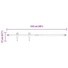 Vidaxl Súprava mini posuvných dverí na skriňu čierna 122cm uhlík. oceľ