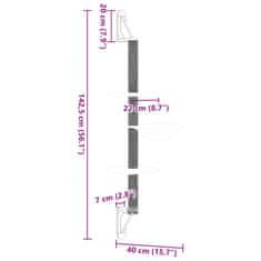 Vidaxl Nástenné škrabadlo pre mačky tmavosivé 142,5 cm