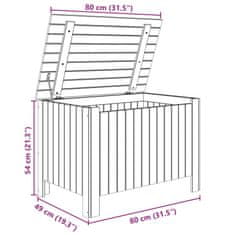 Vidaxl Úložný box s vekom RANA biely 80x49x54 cm borovicový masív