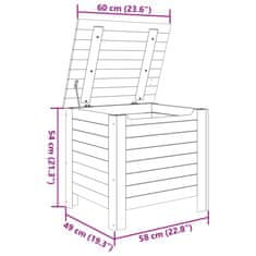 Vidaxl Úložný box s vekom RANA 60x49x54 cm borovicový masív