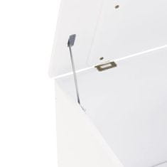 Vidaxl Úložný box s vekom RANA biely 80x49x54 cm borovicový masív