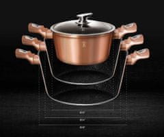 Berlingerhaus GRANITE POT SET BH-6160 ROSE GOLD 13 EA.