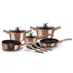 Berlingerhaus GRANITE POT SET BH-6160 ROSE GOLD 13 EA.