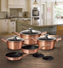 Berlingerhaus GRANITE POT SET BH-6161 ROSE GOLD 17 EA.