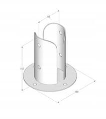 DOMAX Podstavec dáždnika 82x150 mm žiarový zinok