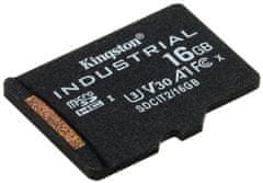 Kingston 16GB microSDHC / Industrial Temp / UHS-I / U3 / vr. adaptéra