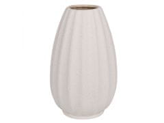sarcia.eu Béžová keramická váza, nízka váza na kvety 13x13x20,5cm 