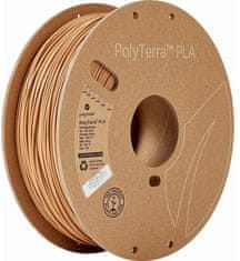 tisková struna (filament), PolyTerra PLA, 1,75mm, 1kg (PM70976), hnedá