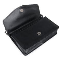 Dámska kožená listová kabelka 10093 černá