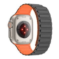 Tech-protect Iconband Magnetic remienok na Apple Watch 42/44/45/49mm, titanium/orange