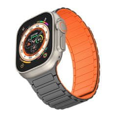 Tech-protect Iconband Magnetic remienok na Apple Watch 42/44/45/49mm, titanium/orange