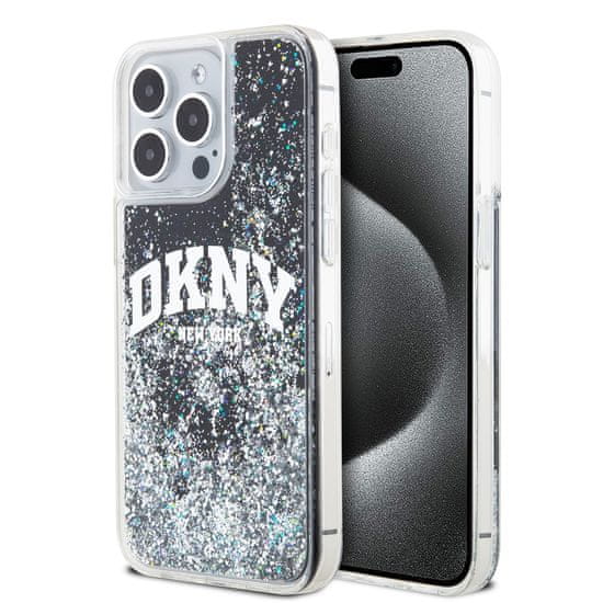 DKNY  Liquid Glitter Arch Logo Zadný kryt pre iPhone 13 Pro Black