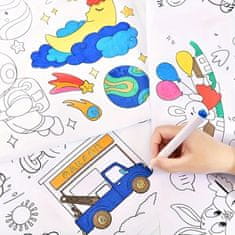 JOJOY® Detská samolepiaca nálepka na stenu s dizajnom na kreslenie (30 x 300 cm) | FUNPICROLL