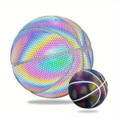 SOLFIT® Jedinečná holografická basketbalová lopta na vnútorné a vonkajšie hry (priemer 24,6 cm) | FLASHBALL