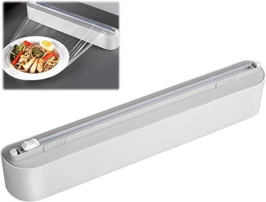 HOME & MARKER® Magnetický dávkovač pre plastové kuchynské fólie (36,5 x 5 x 6 cm, 1 rolka fólie) | PACKMAG