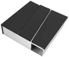 XLtools Poštová schránka 37x10x37cm, obdĺžniková čierno-strieborná, XL-TOOLS