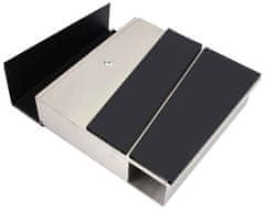 XLtools Poštová schránka 37x10x37cm, obdĺžniková čierno-strieborná, XL-TOOLS