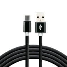 Moveo USB silikónový kábel - USB-C / Type-C everActive CBS-1.5CB 150cm s podporou rýchleho nabíjania až 3A čierny