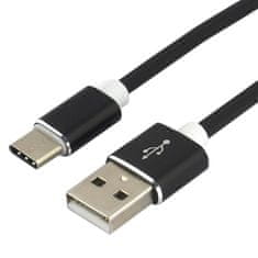 Moveo USB silikónový kábel - USB-C / Type-C everActive CBS-1.5CB 150cm s podporou rýchleho nabíjania až 3A čierny