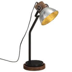 Petromila vidaXL Stolová lampa 25 W starožitná strieborná 18x18x60 cm E27