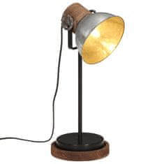 Vidaxl Stolová lampa 25 W starožitná strieborná 17x17x50 cm E27