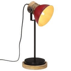 Petromila vidaXL Stolová lampa 25 W šmuhovaná červená 17x17x50 cm E27