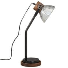 Petromila vidaXL Stolová lampa 25 W starožitná strieborná 18x18x60 cm E27