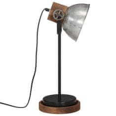 Petromila vidaXL Stolová lampa 25 W starožitná strieborná 17x17x50 cm E27