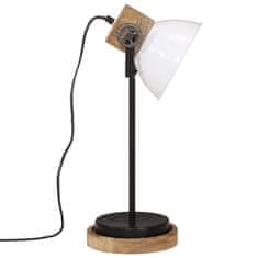 Vidaxl Stolová lampa 25 W biela 17x17x50 cm E27