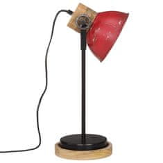 Petromila vidaXL Stolová lampa 25 W šmuhovaná červená 17x17x50 cm E27