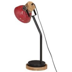 Petromila vidaXL Stolová lampa 25 W šmuhovaná červená 18x18x60 cm E27