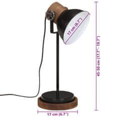 Petromila vidaXL Stolová lampa 25 W čierna 17x17x50 cm E27