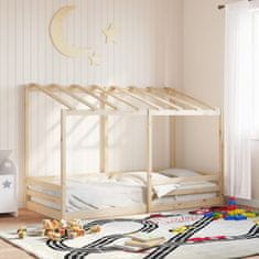 Petromila vidaXL Detská posteľ so strechou 100x200 cm borovicový masív
