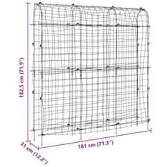 Vidaxl Záhradná mriežka na popínavé rastliny U-rám 181x31x182,5cm oceľ