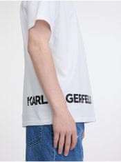 Karl Lagerfeld Biele pánske tričko KARL LAGERFELD S