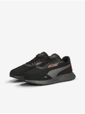 Puma Šedo-čierne tenisky s koženými detailmi Puma Runtamed Plus 45