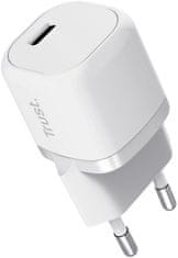 TRUST síťový adaptér Maxo, USB-C, 20W, biela