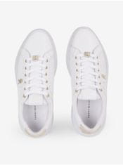 Tommy Hilfiger Biele dámske kožené tenisky Tommy Hilfiger Pointy Court Sneaker Hardware 36