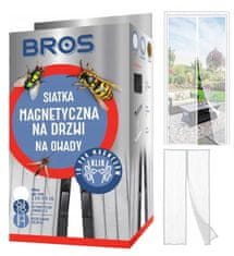 BROS Sieť proti hmyzu na dvere 100x220 cm biela