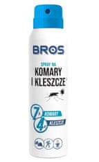 BROS Sprej proti komárom a kliešťom 90 ml