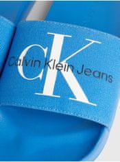 Calvin Klein Modré pánske šľapky Calvin Klein Slide Monogram 42