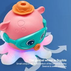 JOJOY® Interaktívna detská hračka chobotnica s hudbou a svetlami (18 × 18 × 16 cm) – ružová | OCTOPAL
