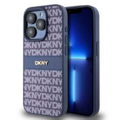 DKNY  PU Leather Repeat Pattern Tonal Stripe pre iPhone 14 Pro Blue