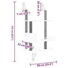 Vidaxl Nástenné škrabadlo pre mačky bledosivé 153 cm