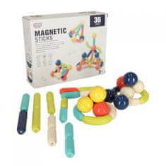 KIK Magnetické edukačné paličky pre malé deti 36 ks v boxe