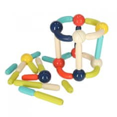 KIK Magnetické edukačné paličky pre malé deti 36 ks v boxe