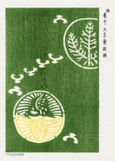 Pelcasa Woodblock Print Green - 21x30 cm 