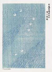 Pelcasa Woodblock Print Blue - 30x40 cm 