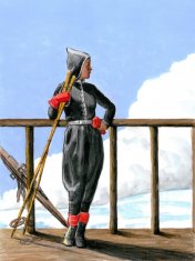 Pelcasa Skier With Red Gloves - 21x30 cm 