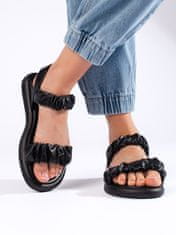 Amiatex Dámske sandále 108711 + Nadkolienky Gatta Calzino Strech, čierne, 40